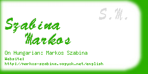 szabina markos business card